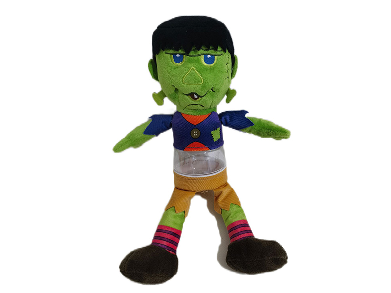 Plush Halloween Green Ghost Doll(Transparent Body,Can Hold Sugar, Can Stored)