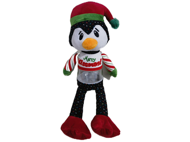 Plush Christmas Penguin Doll(Transparent Body,Can Hold Sugar, Can Stored)