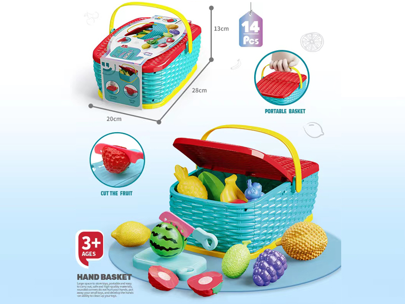 14PCS Fruit Basket Toy Set