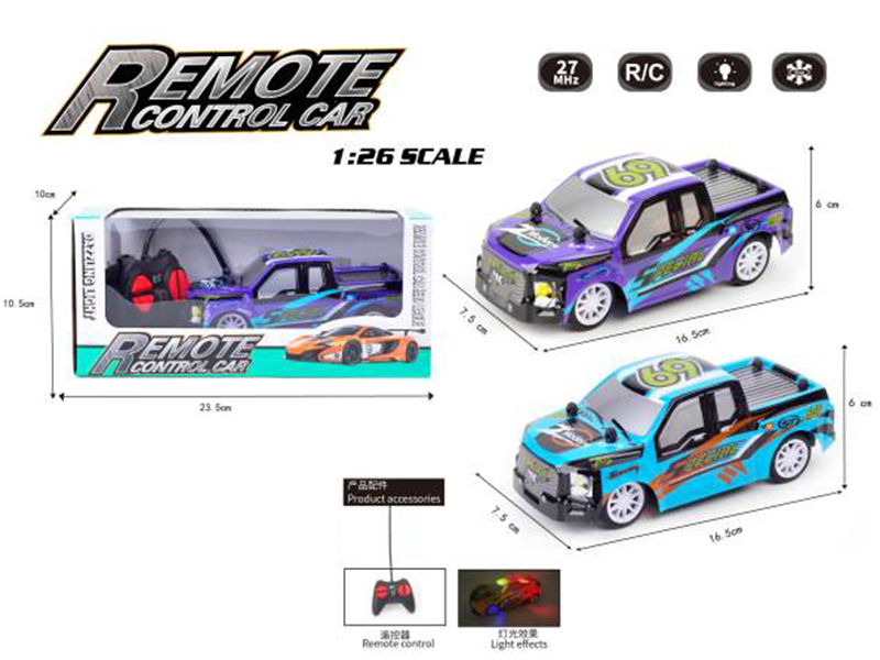 1:26 4-Channel Remote Control PVC Car With Lights(Not Included Battery)