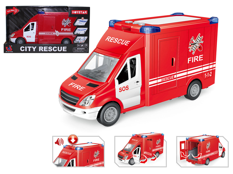 Friction Urban Fire Fighting Car