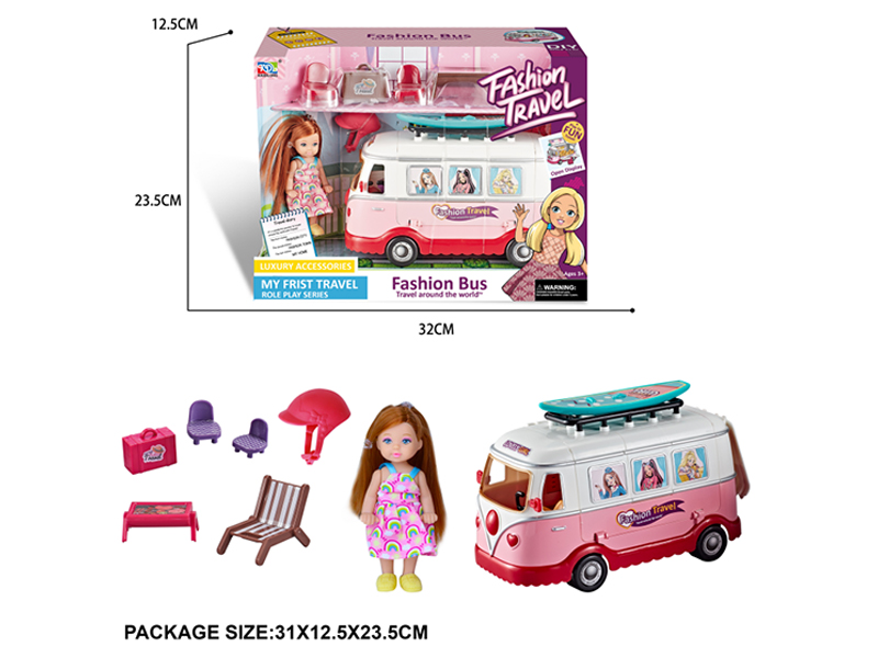 Slide Doll Bus Toy