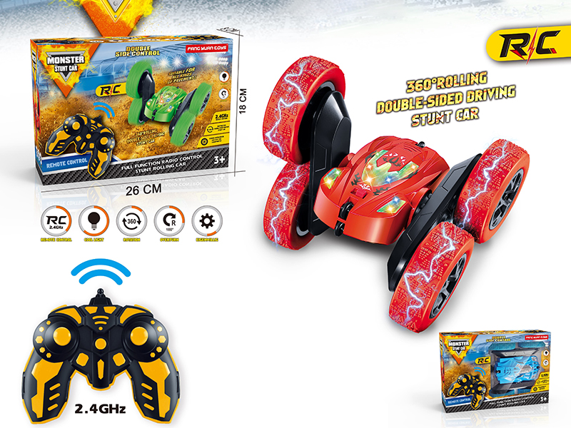 27Mhz 4-Channel Remote Control Double-Sided Stunt Car