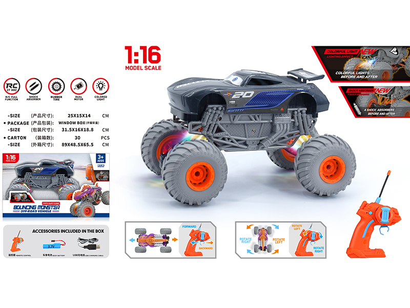1:16 Remote Control Lightning Mcqueen Monster Truck