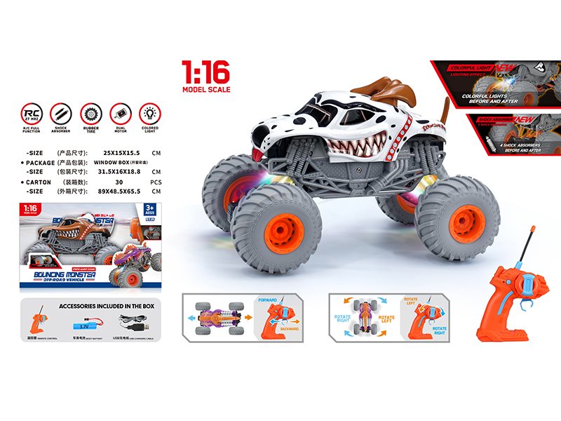 1:16 Remote Control Spotted Dog Climbing Truck