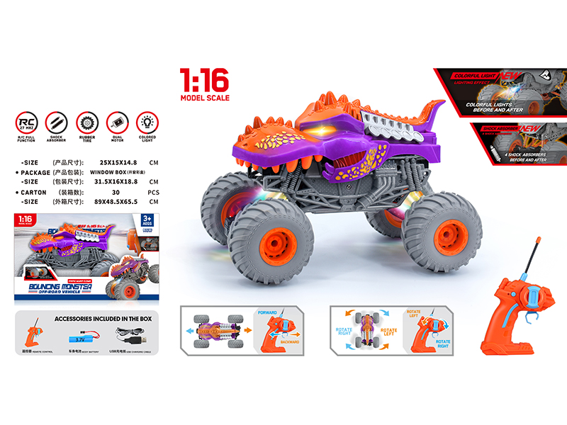 1:16 Remote Control Dinosaur Climbing Truck