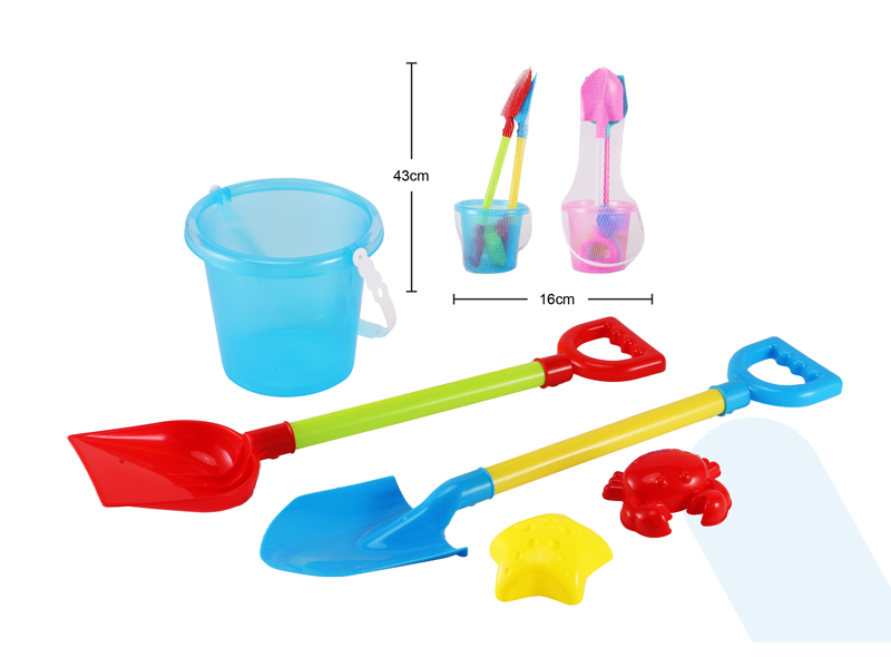 Transparent Bucket Sand Shovel Set