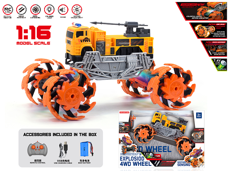 1:16 Remote Control Explosion Wheel Engineering Truck