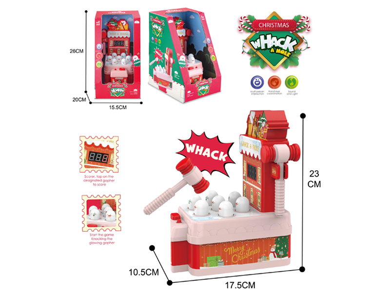Christmas Theme Groundhog Game Console With Light And Music