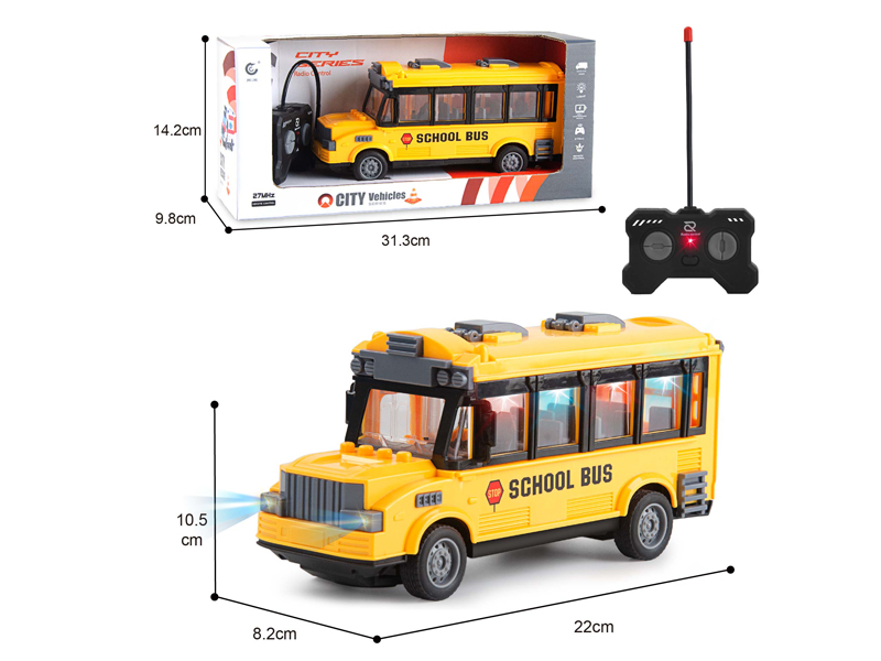 1:28 27MHz 4CH R/C School Bus With Light