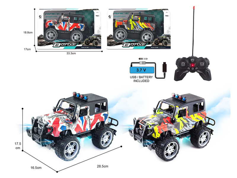 1:14 27MHz 6CH R/C Land Rover Off-Road Graffiti Racing Car