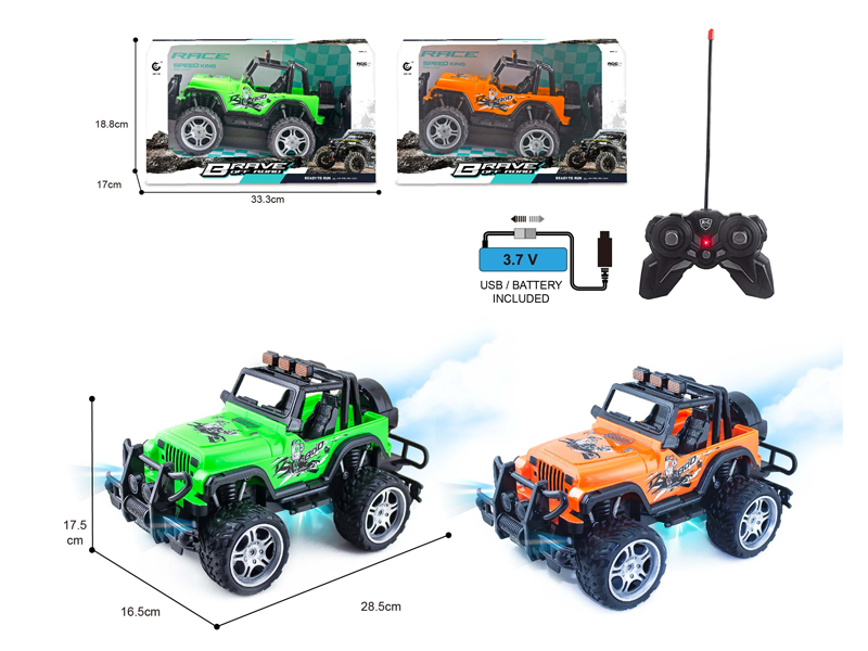 1:14 27MHz 6CH R/C Jeep Wrangler Off-Road Racing Car