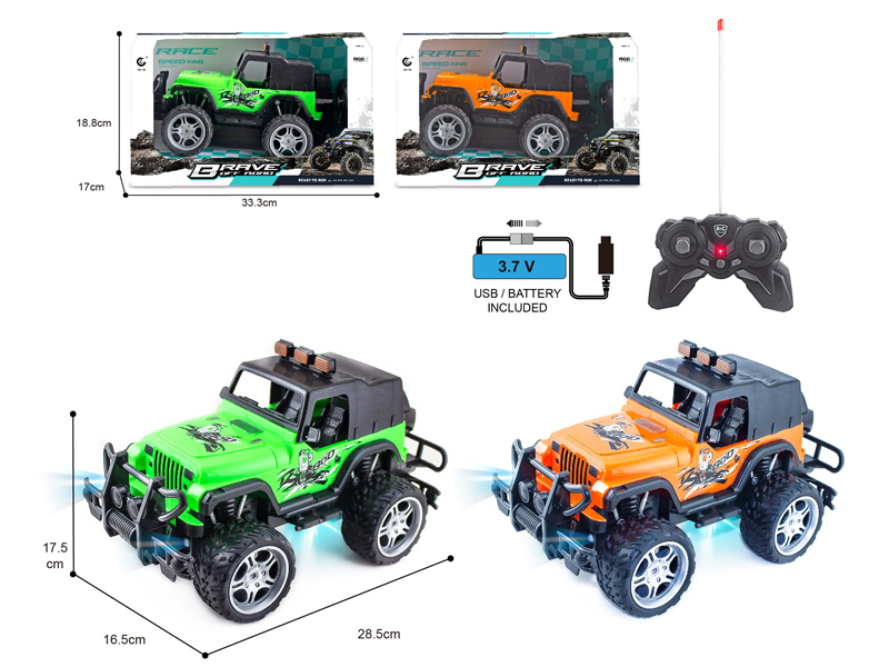 1:14 27MHz 4CH R/C Jeep Wrangler Off-Road Racing Car With Light