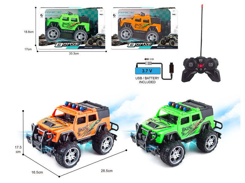 1:14 27MHz 6CH R/C Hummer Off-Road Racing Car