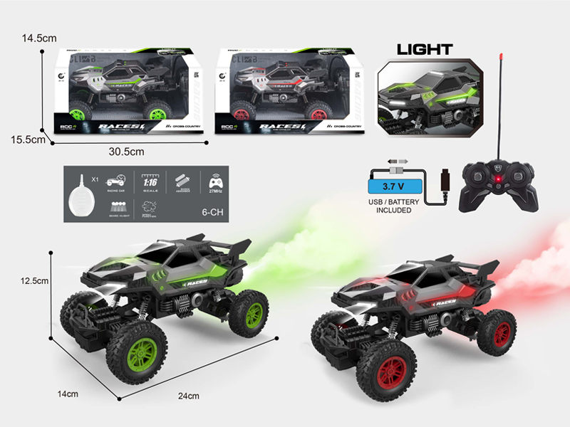 1:16 27MHz 6CH R/C 4 Wheel Racing Climbing Car
