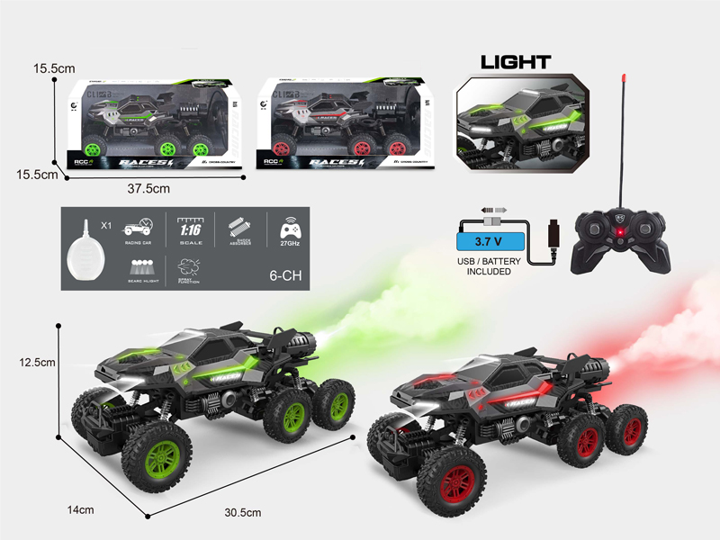 1:16 27MHz 6CH R/C 6 Wheel Racing Climbing Car