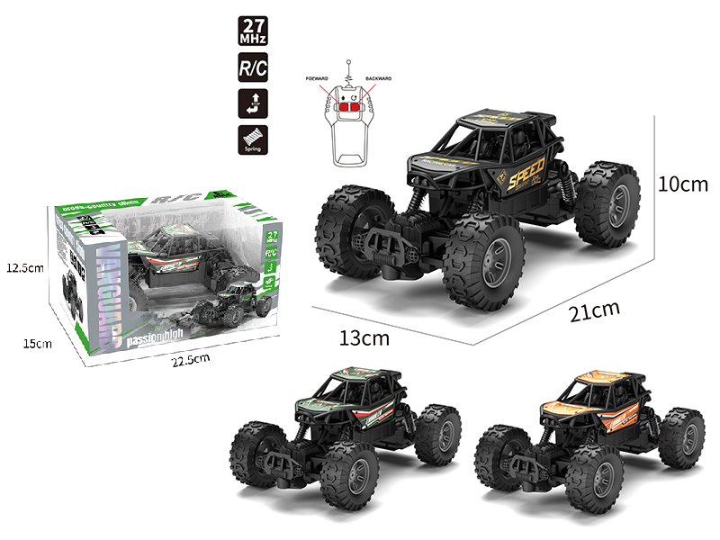 2-Channel Remote Control Alloy Cross-Country Climbing Car(Not Included Batteries)