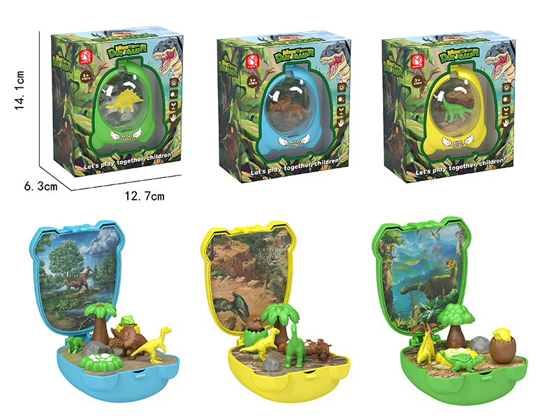 Dinosaur Mini World Schoolbag Miniature Scene Set