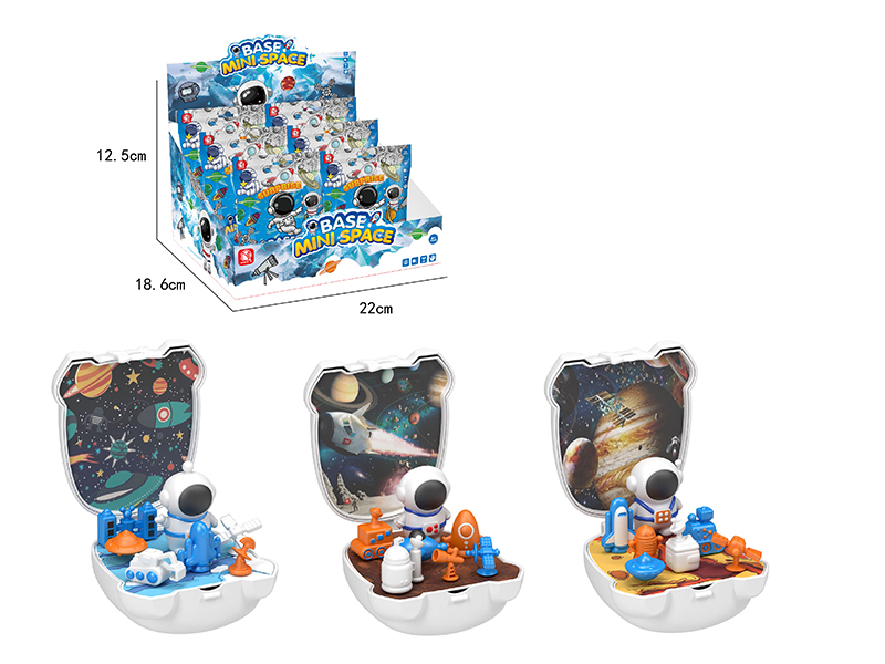 Schoolbag Miniature Scene Mini Space Base Set 6pcs
