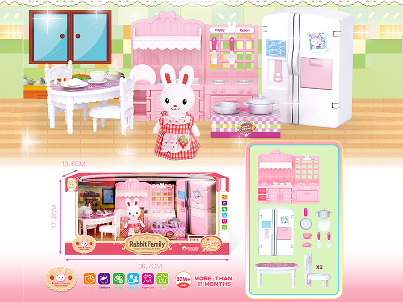 Rabbit Kitchen Pretend Play Toy