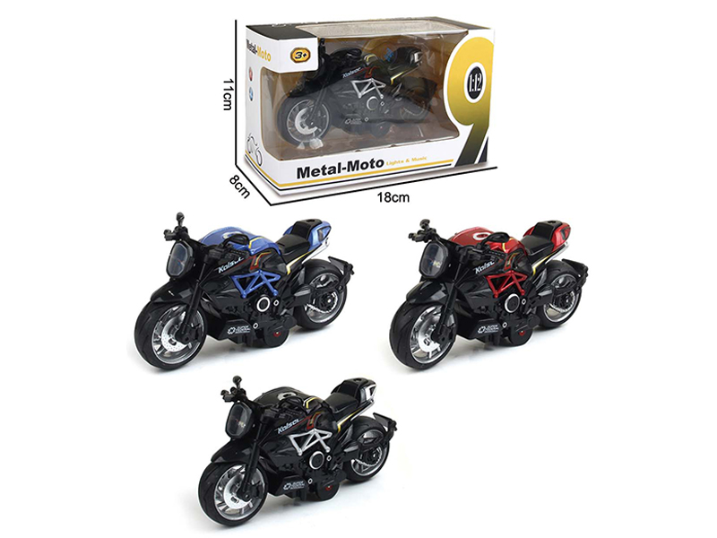 1:12 Pull Back Alloy Gustav Motorcycle With Music