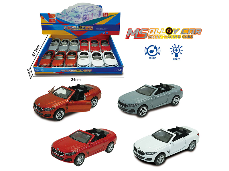 BMW M8 Pull Back Alloy Convertible Car(12PCS)