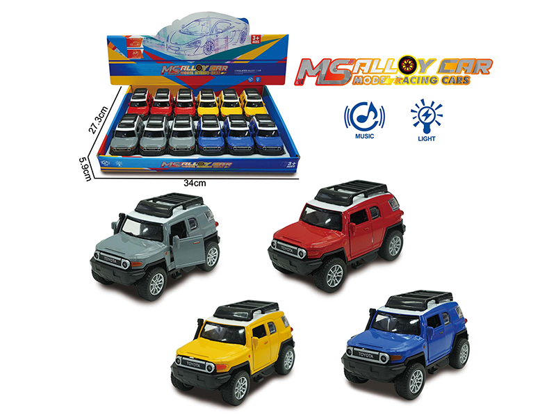 Land Cruiser Pull Back Alloy Car(12PCS)