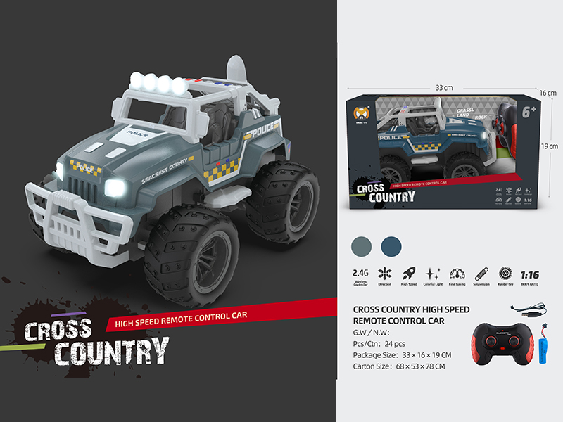 2.4G 1:16 Remote Control Off-Road High-Speed Police Car