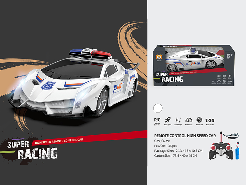 1:20 Remote Control Police Car