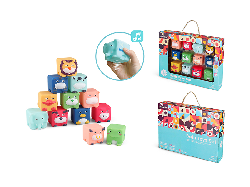 12PCS Bath Toy(With BB Whistle)