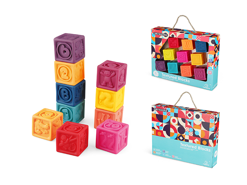 10PCS Soft Rubber Digital Building Blocks