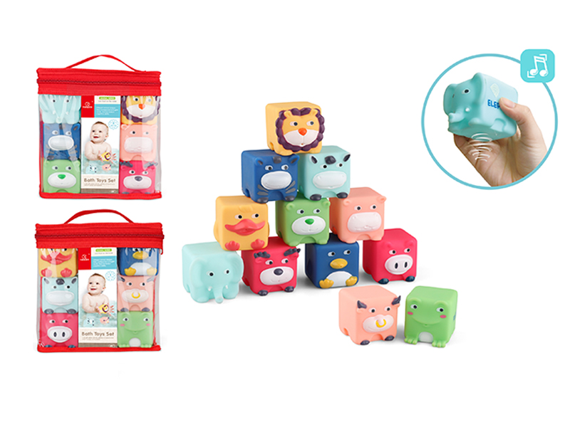 6PCS Bath Toy(With BB Whistle)