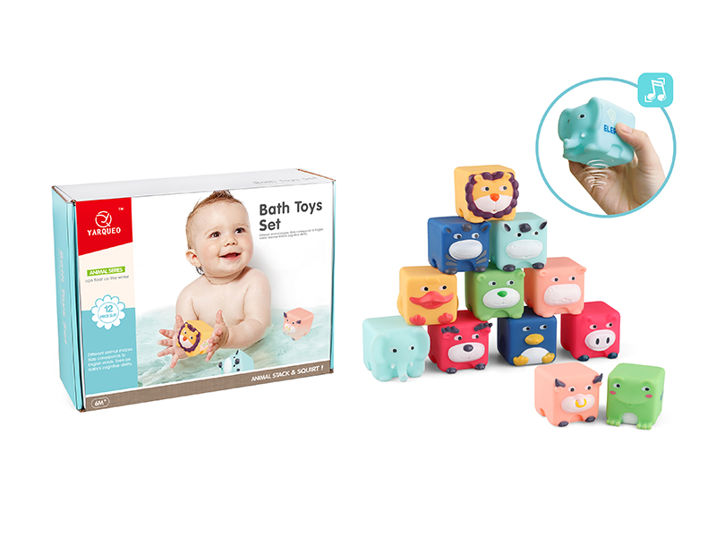 12PCS Bath Toy(With BB Whistle)