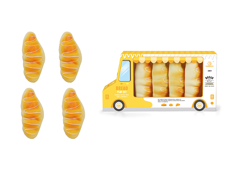 4PCS Soft Rubber Simulation Bread(With BB Whistle)