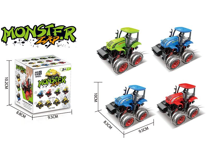 Friction 4WD Stunt Farm Tractor