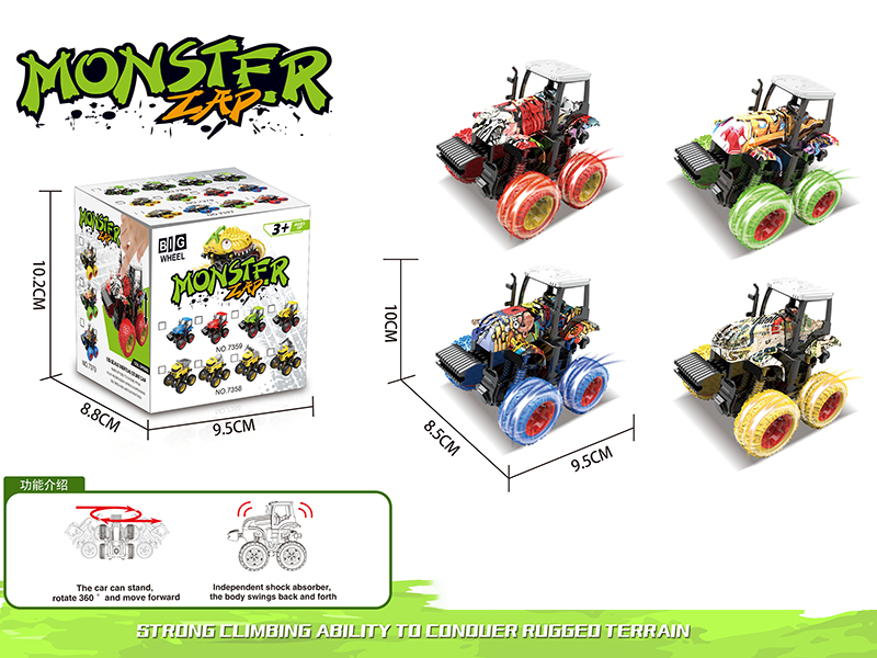 Friction 4WD Graffiti Stunt Farm Tractor