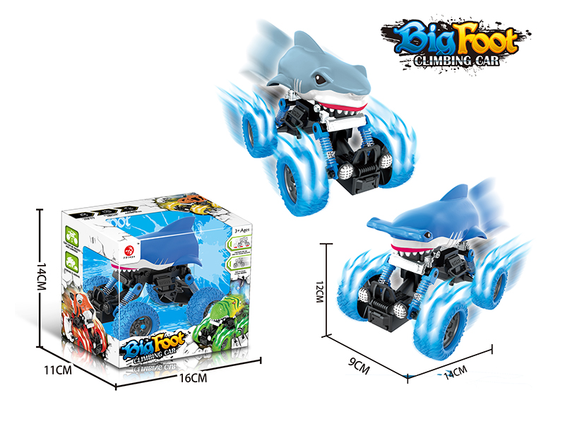 Pull Back 4WD Shark Stunt Car