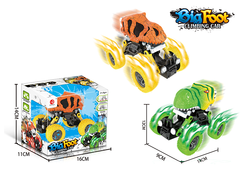 Pull Back 4WD Dinosaur Stunt Car