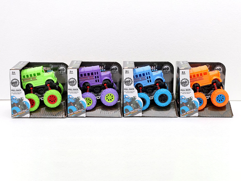 4WD Friction Stunt Bigfoot School Bus