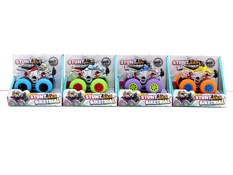 4WD Friction Graffiti Stunt Motorcycle