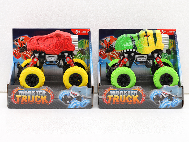 Pull Back 4WD Dinosaur Stunt Car