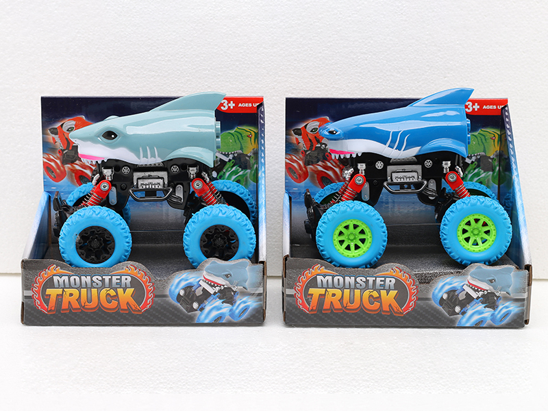 Pull Back 4WD Shark Stunt Car
