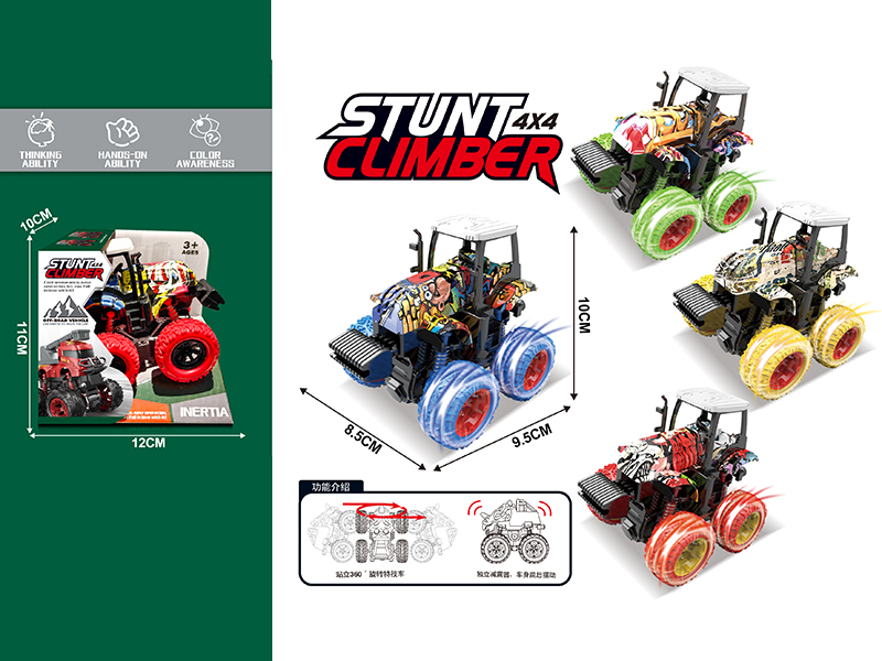 Friction 4WD Graffiti Stunt Farm Tractor