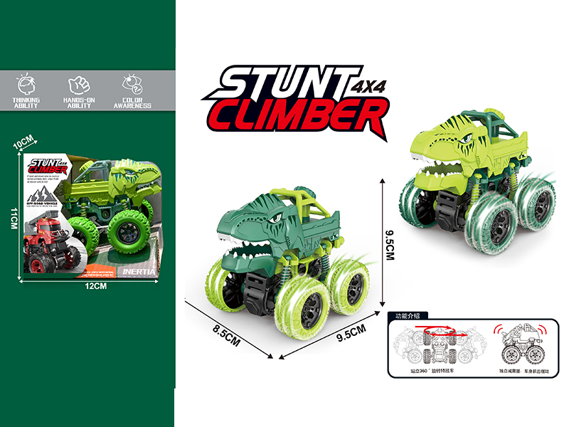 Friction 4WD Dinosaur Stunt Car