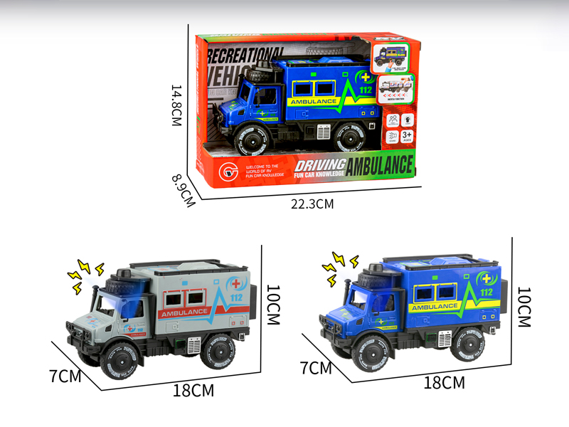 Large Friction Single Row Unimog Ambulance With Light And Sound