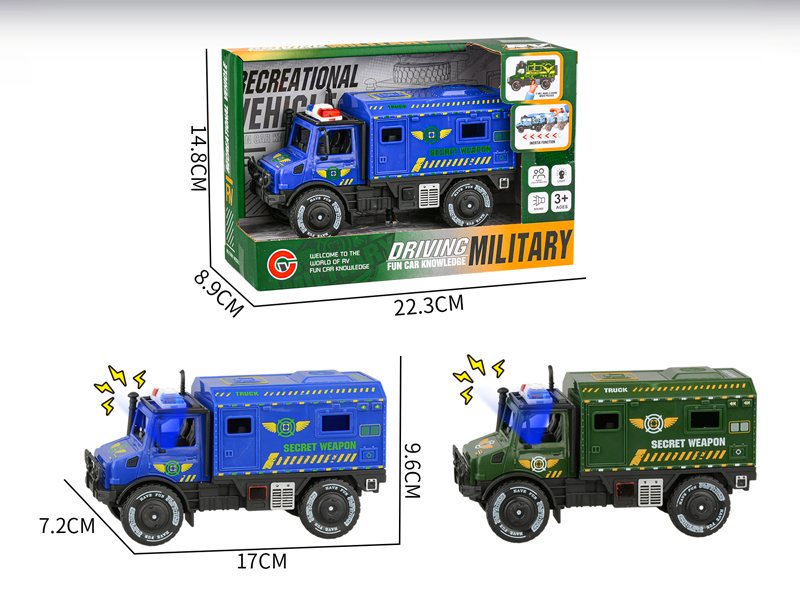 Large Friction Single Row Unimog Military Vehicle With Light And Sound