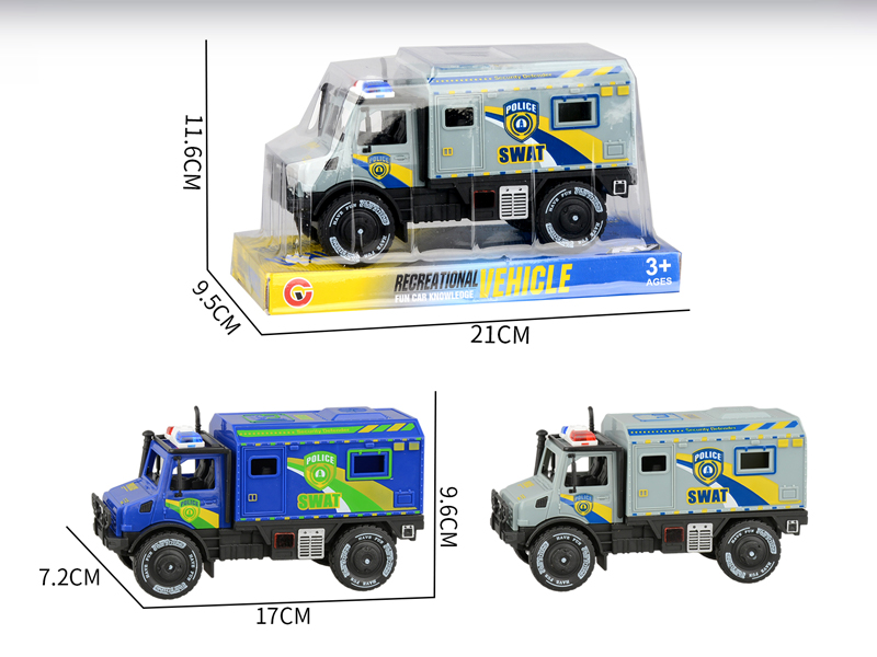 Large Friction Single Row Unimog Police Car