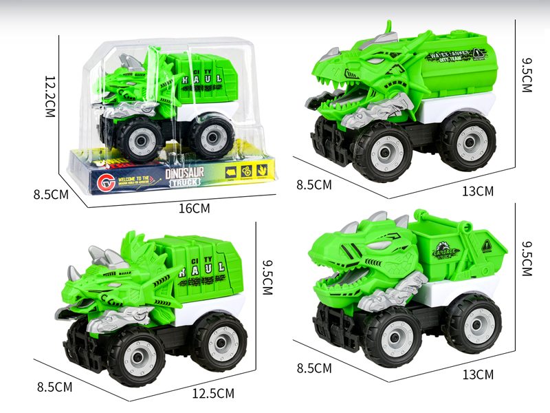 Medium Large Friction Dinosaur Sanitation Vehicle