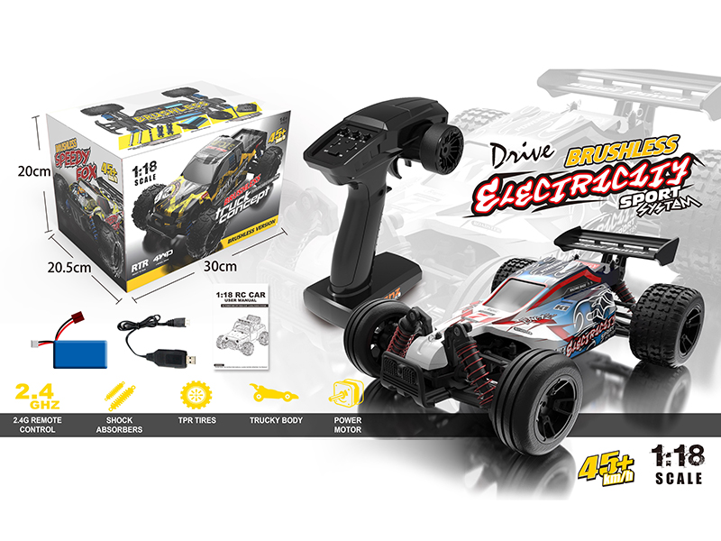 2.4G 1:18 Remote Control 4WD High-Speed Off-Road Vehicle