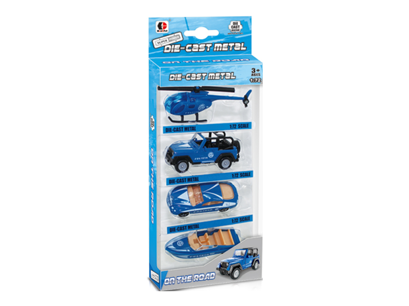 1:72 Slide Police Car Set